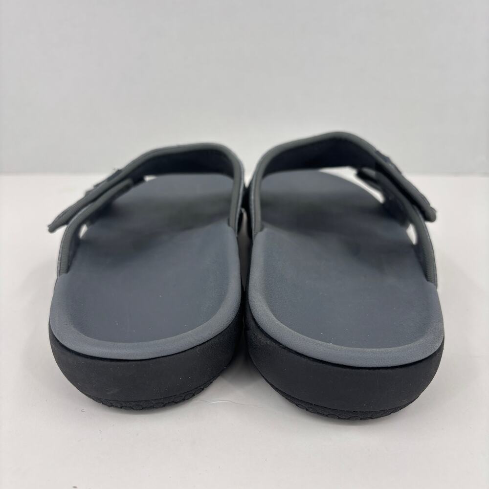 Spenco Wave Slide Sandals Size 10 Gray Orthotic Comfort Arch Support Adjustable - Picture 7 of 9